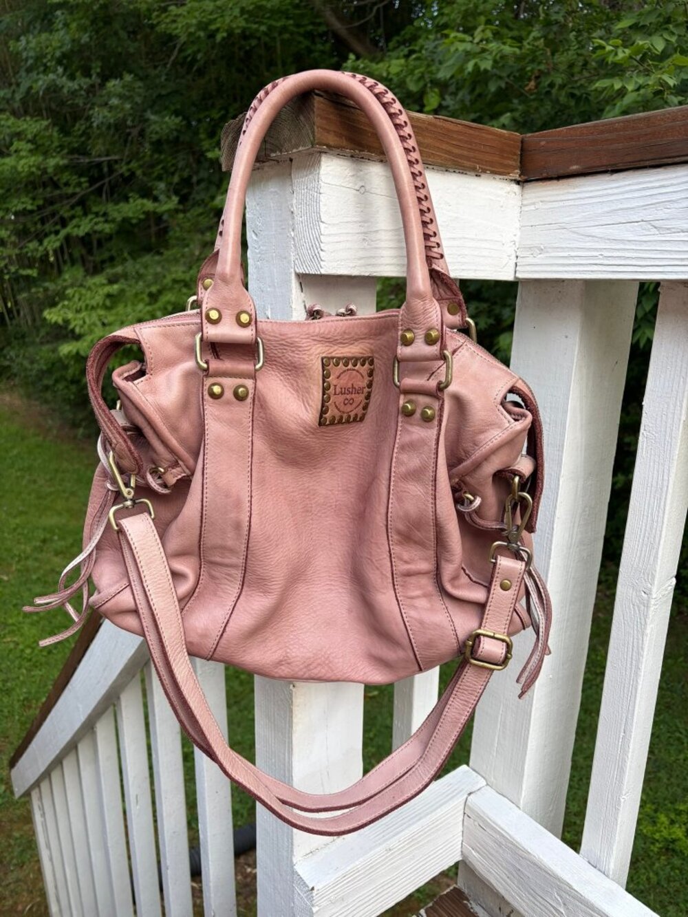 Lusher Fringe Hobo Satchel Bag EUC - Picture 8 of 8